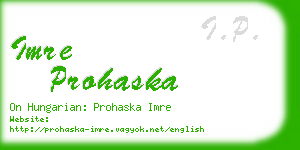 imre prohaska business card